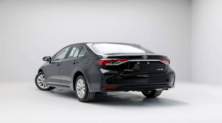 A clean rear angle highlighting the compact sedan style.