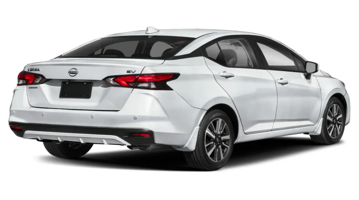 Nissan Sunny SL 2024 rear view in white