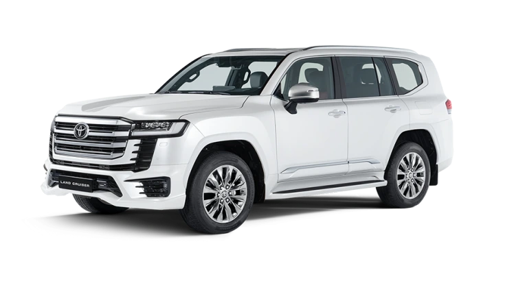 تويوتا برادو 2025 تيربو بيضاء من الأمام