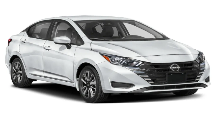 نيسان صني S 2025 بيضاء أمامية جانبية